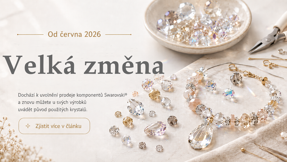 Swarovski krystaly a korálky pro výrobu šperků – změna dostupnosti od června 2026